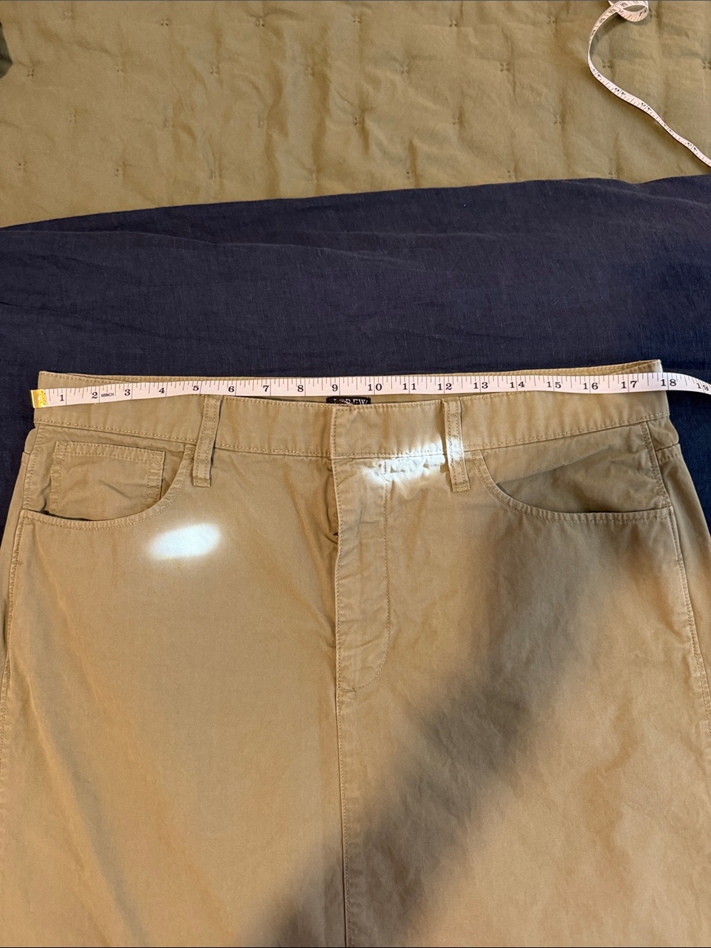 J. Crew olive green cotton chino skirt, size 31 / 12 - Picture 4 of 8